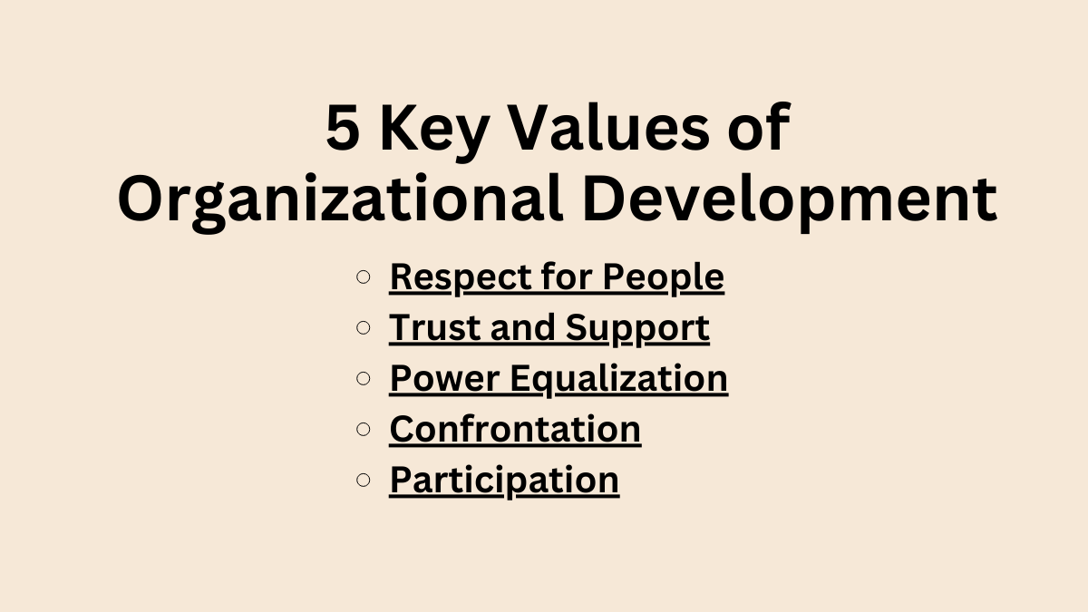 values of organizational development